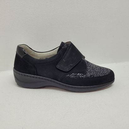 Chaussure à velcro noir 1 velcro Waldlaufer