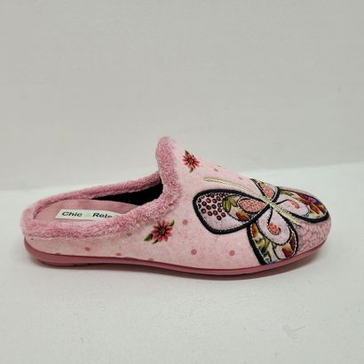 Mûle imprimé papillons rose Chic & Relax