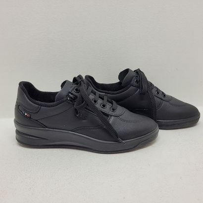 Basket compensée noire zip TBS