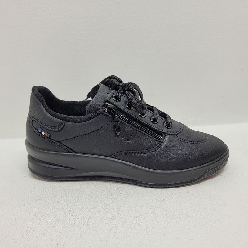 Basket compensée noire zip TBS
