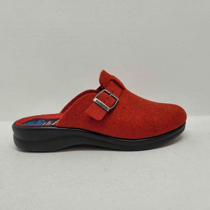 Mûle 1 boucle rouge feutrine Fly Flot