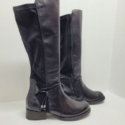 Botte cavalière noire avec lien autour de la cheville Rieker