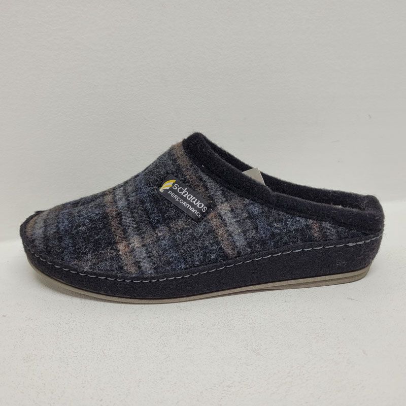 Mule fourrée à carreaux Taurus