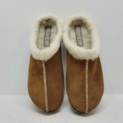 Mule camel grosse semelle fourré