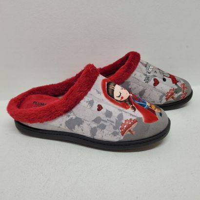 Mule chaperon rouge de couleur grise et rouge Roal