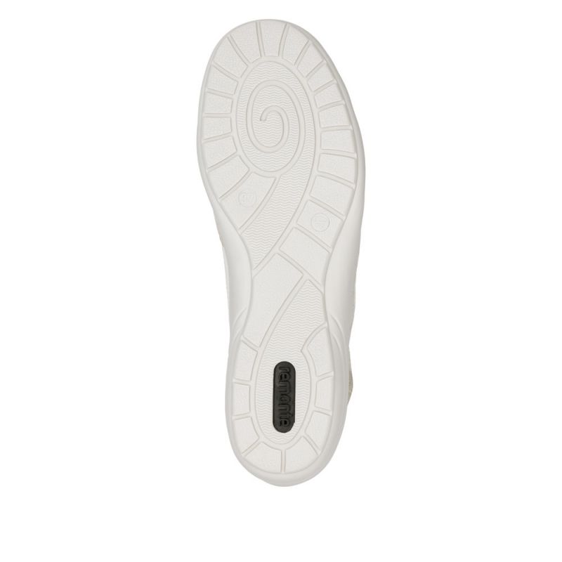 Sandale blanche et beige 1 velcro Remonte