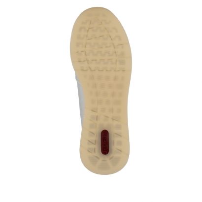 Basket blanche et taupe zip et lacet Rieker