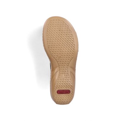 Mule noire 2 velcros et anneau Rieker