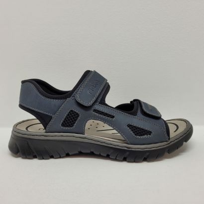 Nu-pied bleu jeans 2 velcros Rieker