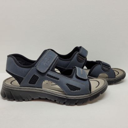 Nu-pied bleu jeans 2 velcros Rieker