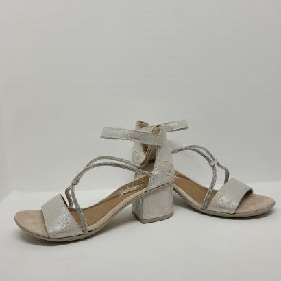 Nu-pied à talon décroché habillé argente 1 velcro Rieker