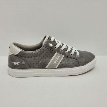 Basket plate grise lacet élastiqué Mustang