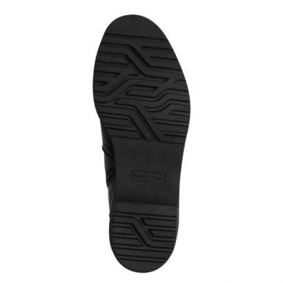 Bottine noire petit talon avec boucle ambre sur le côté Marco Tozzi