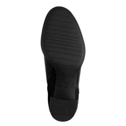 Botte noire à talon arrière strech + anneau Tamaris
