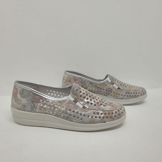 Mocassin perforé avec des élastiques imprimé multicolore Longo