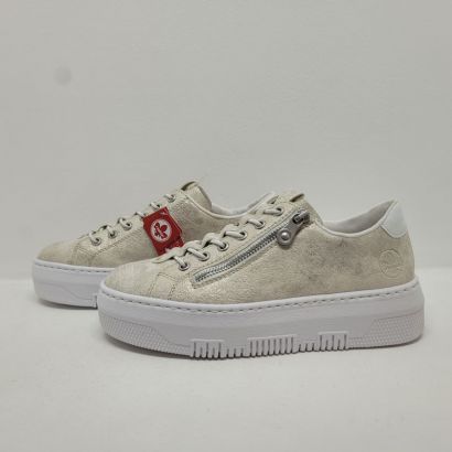 Basket or et paillettes semelle épaisse avec lacets élastiquésRieker