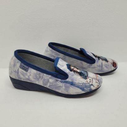 Bottier sans-gêne bleu marine fille Paris Maison de l'Espadrille