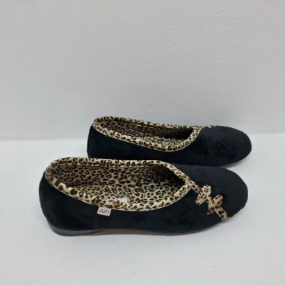 Ballerine plate noire avec imprimé Ouf