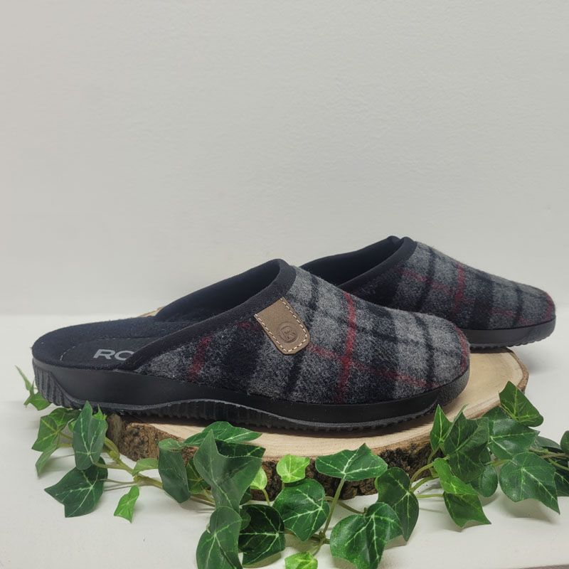 Mule anthracite quadrillage Rohde