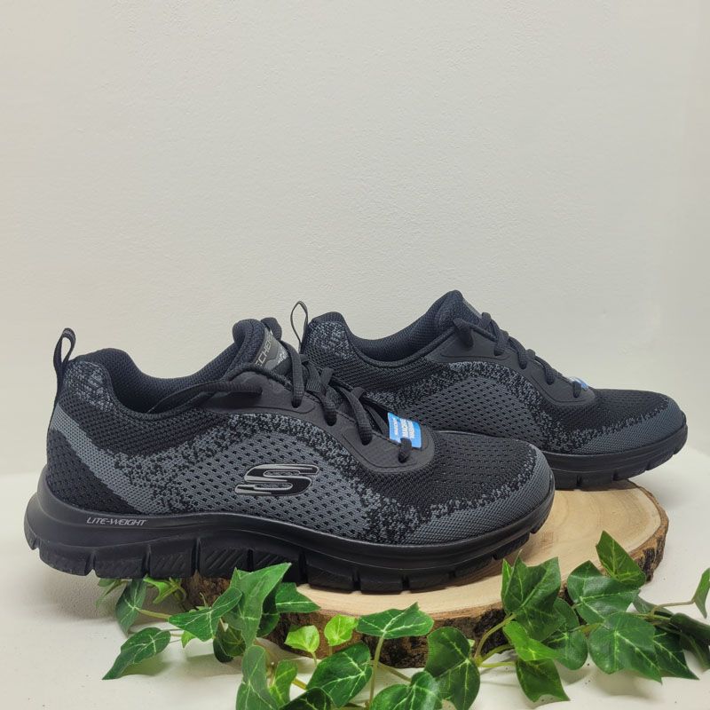 Basket noire et grise à lacets Skechers