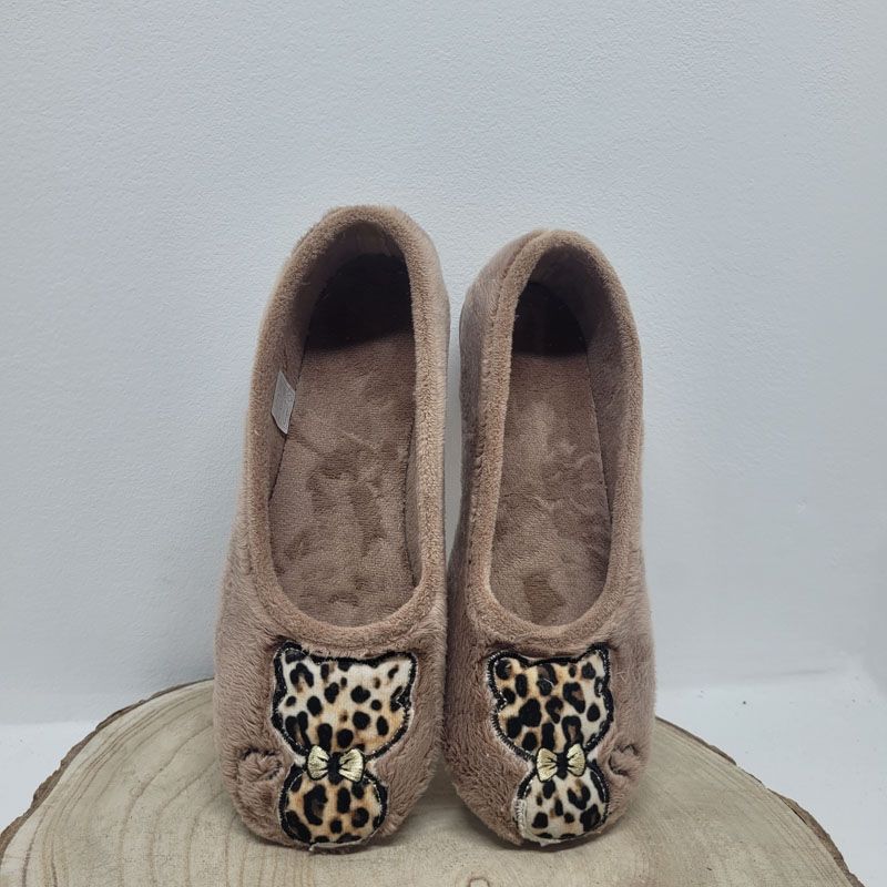 Ballerine beige chat + imprimé Maison de l'Espadrille