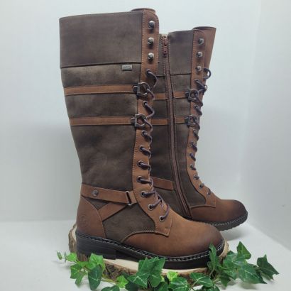 Botte camel avec deux brides et liens + lacet Rieker