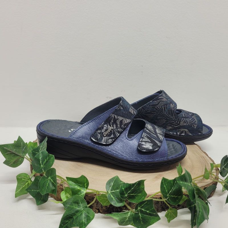 Mule 2 velcros bleu Stuppy