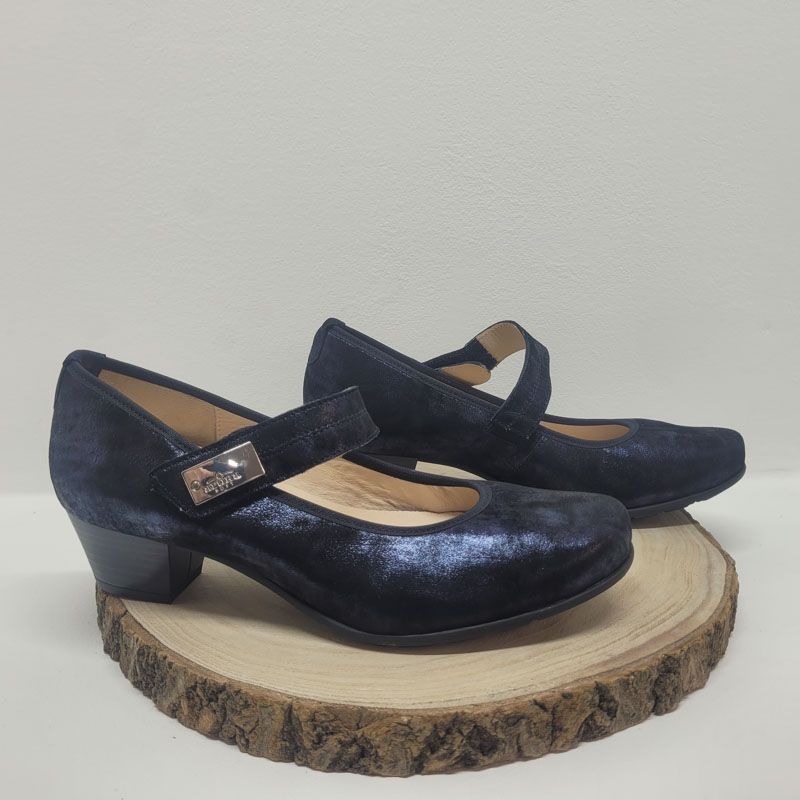 Ballerine a talon marine 1 velcro Geollamy