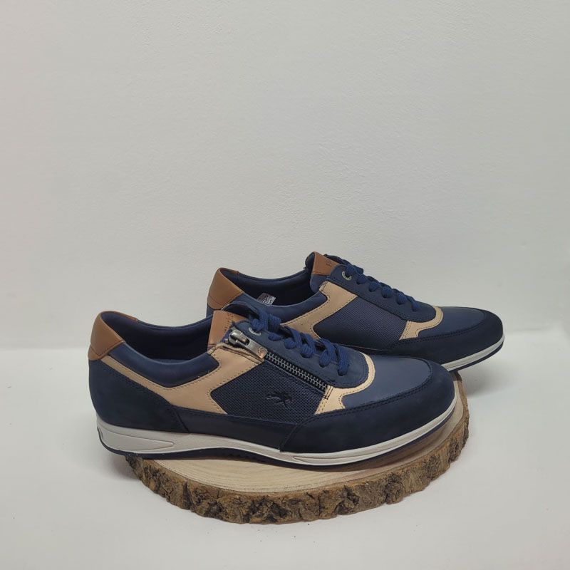 Basket ocean et beige semelle blanche Fluchos