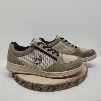 Basket beige et taupe avec zip Bugatti