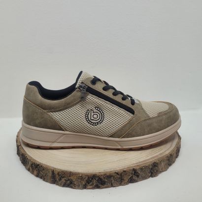 Basket beige et taupe avec zip Bugatti