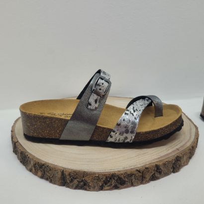 Tong acier avec paillettes et motifs Maison de l'espadrille 