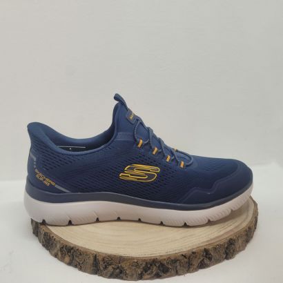 Basket bleu marine mesh semelle blanche Skechers