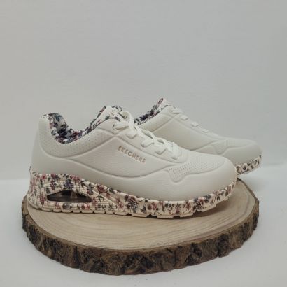 Basket beige compensée avec semelle imprimée Skechers