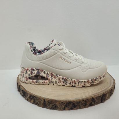 Basket beige compensée avec semelle imprimée Skechers