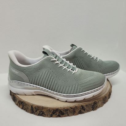 Basket plate en mesh verte a lacets élastique Rieker