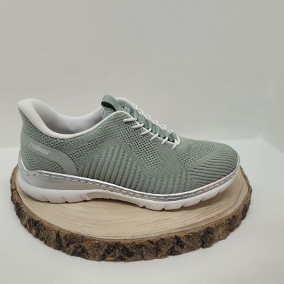 Basket plate en mesh verte a lacets élastique Rieker