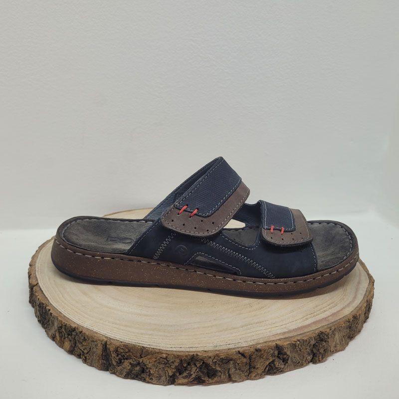 Mule bleu marine avec deux velcros Rohde