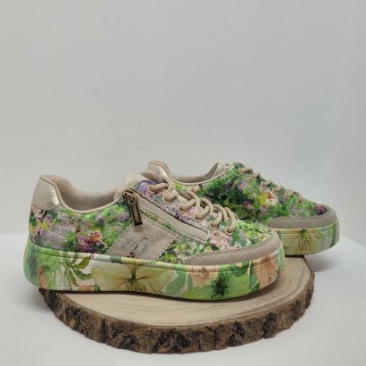 Basket plate verte semelle épaisse Rieker