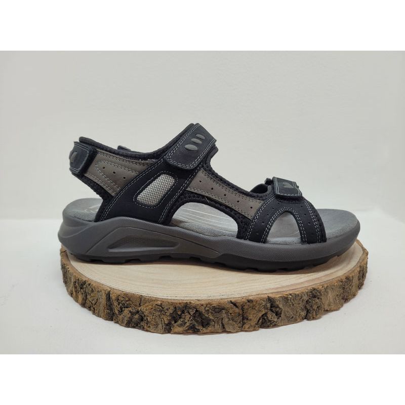 Sandale noir avec deux velcros Rohde