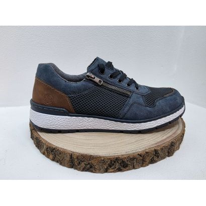 Basket bleu marine avec zip Rieker