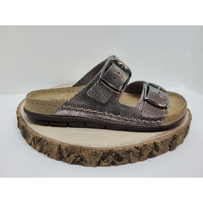 Mule grise avec 2 boucles Rohde 