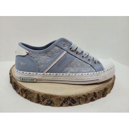 Basket plate bleu jeans fantaisieMustang