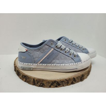Basket plate bleu jeans fantaisieMustang
