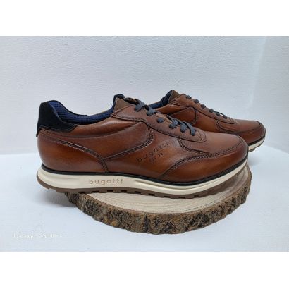 Basket cognac en cuir Bugatti