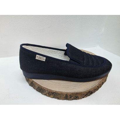 Pantoufle 2 élastiques jeans Maison de l'espadrille