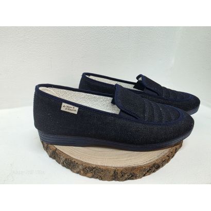 Pantoufle 2 élastiques jeans Maison de l'espadrille
