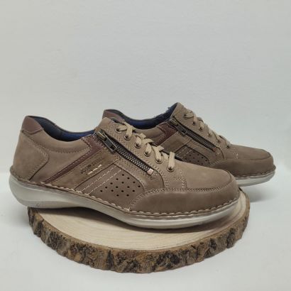 Chaussures à lacets large taupe avec zip Josef seibel 