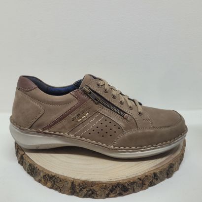Chaussures à lacets large taupe avec zip Josef seibel 