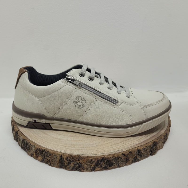 Basket blanc cassé souple avec zip Pegada